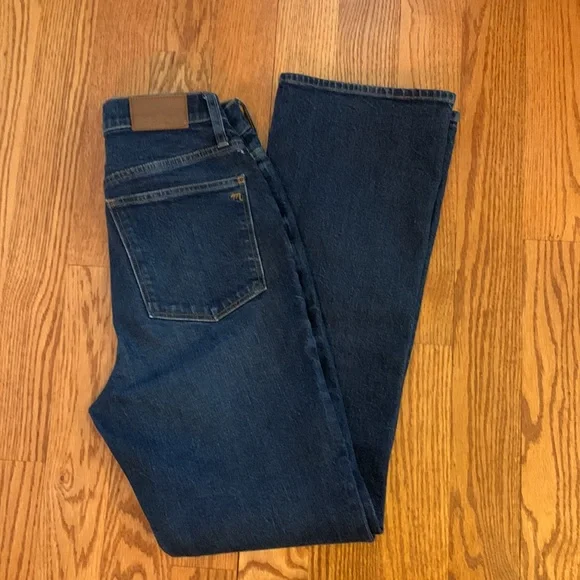 OPEN TO OFFERS Madewell Dark Blue Boot Cut Jeans Size 27 - Picture 8 of 11